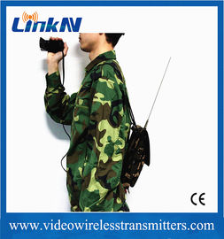 Retraso bajo de la encripción NLOS video táctica militar AES256 del transmisor COFDM H.264 el 1-2KM con pilas