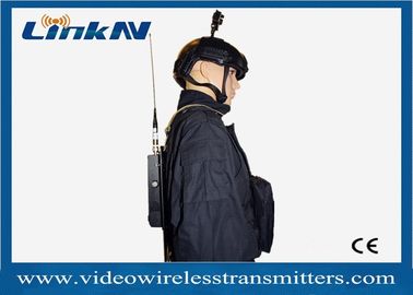 Transmisor video COFDM QPSK HDMI de la policía con pilas y encripción baja del retraso AES256 de CVBS H.264