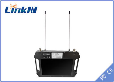 Receptor video portátil rugoso FHD de COFDM con tarifa de datos dual de la antena AES256 3-32Mbps de la batería y de la exhibición del LCD