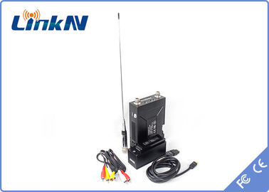 Intercomunicador bidireccional de Manpack COFDM FHD de la policía militar de la encripción video táctica del transmisor HDMI CVBS AES256