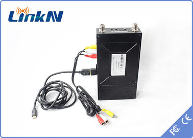 Intercomunicador bidireccional de HD de la encripción video táctica del transmisor el 1-3KM Manpack HDMI CVBS AES256