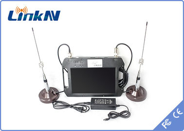Receptor táctico HDMI CVBS de COFDM con las antenas duales AES256 DC 12V de la alta sensibilidad de la batería y de la pantalla a color