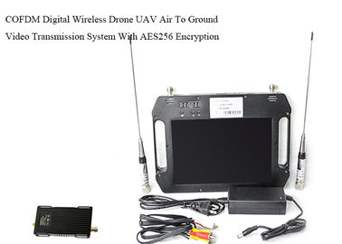 Vínculo video SDI CVBS COFDM Tx del UAV de la gama larga y encripción de Rx Kit Dual Antenna Diversity Reception AES256