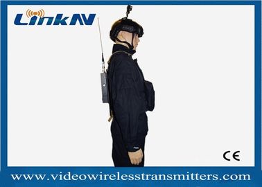 Encripción inalámbrica militar HDMI del sistema de vídeo AES256 de COFDM y ancho de banda de CVBS H.264 2-8MHz con pilas