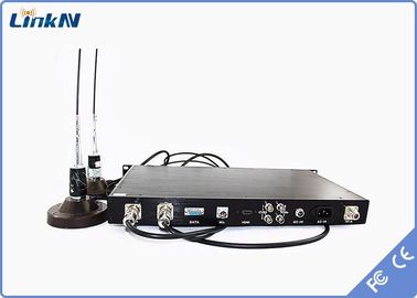 Retraso bajo Vehículo-montado militar rugoso de las altas antenas duales de la seguridad AES256 Encrytpion del receptor HDMI SDI de COFDM