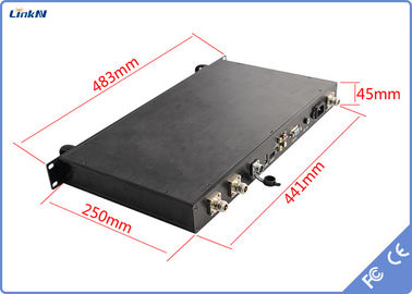 El receptor video HDMI SDI CVBS de COFDM Vehículo-montó retraso bajo del ancho de banda de 1-RU 2-8MHz