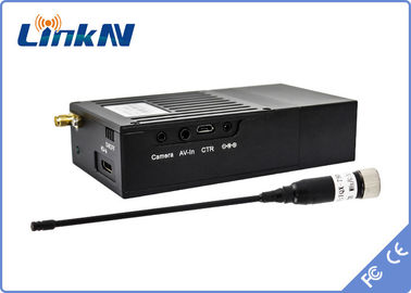 Encripción baja militar de la alta seguridad AES256 del retraso H.264 de Mini Spy Video Transmitter Police COFDM con pilas