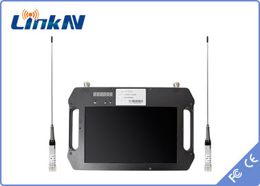 Encripción video táctica del receptor FHD CVBS COFDM QPSK H.264 AES256 con la exhibición y la batería