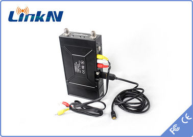 Transmisor video COFDM QPSK HDMI de Manpack de la policía y encripción baja del retraso AES256 de CVBS H.264