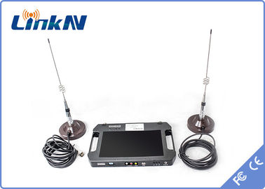 Recepción de diversidad video portátil de la Dual-antena del receptor COFDM AES256 H.264 con la exhibición y la batería