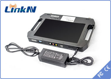 Receptor video portátil táctico FHD con pilas de COFDM con ancho de banda de la recepción de diversidad de la exhibición AES256 2-8MHz