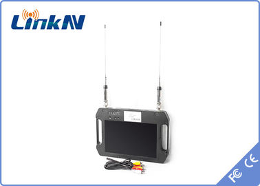 Receptor de vídeo portátil COFDM con batería FHD con pantalla con doble antena AES256 DC 12V