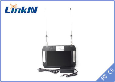 Receptor video portátil táctico FHD con pilas de COFDM con ancho de banda de la recepción de diversidad de la exhibición AES256 2-8MHz