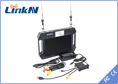 Receptor video militar del PDA COFDM recepción de diversidad dual de la antena de la pantalla LCD de 10,1 pulgadas AES256