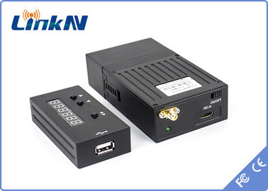 Encripción baja 200-2700MHz de la alta seguridad AES256 del retraso H.264 de Mini Spy Video Trasnmitter COFDM de la policía con la batería