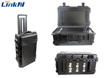 Receptor de vídeo COFDM con batería y pantalla AES256 cifrado de 4 canales IP65
