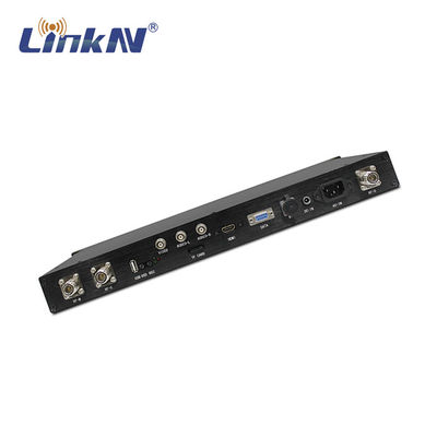Antenas duales de COFDM del receptor 1U de estante de la encripción militar táctica del soporte HDMI CVBS SDI AES256